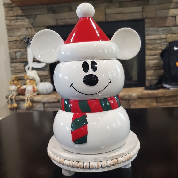 Disney Other - Mickey Holiday Cookie Jar-NWT